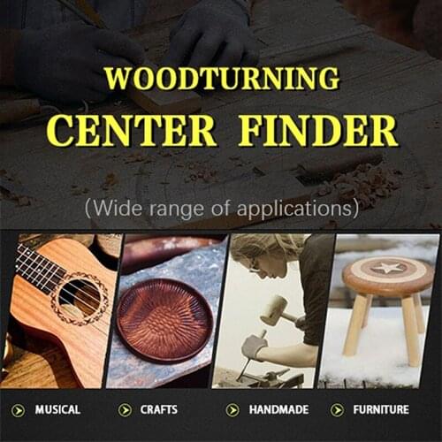 New Transparent Woodturning Center Finder with Centering Pin Multipurpose Woodworking Compass Acrylic Central Search Tool Gauges