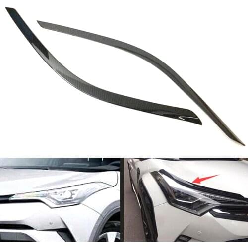 Fit For Toyota CHR C-HR 2016 2017 2018 Car Exterior Front Headlight Lamp Eyebrow Strips Cover Styling Accessories