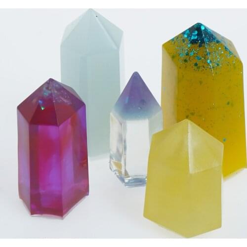 Crystal Pendulum Pendant Mold Quartz Crystal Silicone Mold Gemstone Necklace Epoxy Resin 103704