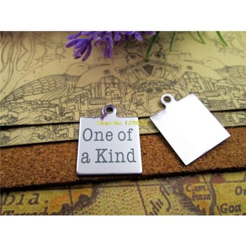 20pcs--stainless steel charms"One of a Kind" 5 style for choosing DIY Charms Pendants