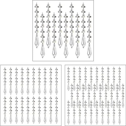 Clear Hanging Acrylic Crystal Christmas Ornament Drop Ball Tree Decorations Deco