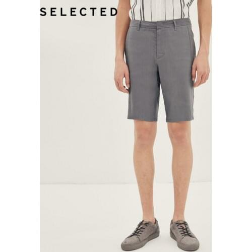 SELECTED Mens Linen-blended Fit Mid-waist Autumn Casual Shorts S|4202SH504