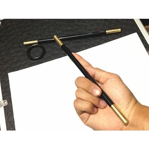 Magic Wand in Black (With Brass Tips) Magic Tricks Accessory Magician Tool Close Up Stage Street Illusions Props Gimmick Fun