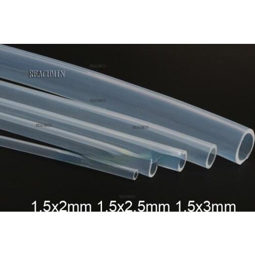 1.5mm ID 1.5x2mm 1.5x2.5mm 1.5x3mm FDA medical Food grade transparent silicone Rubber tube silica tubing Capillary silicon hose