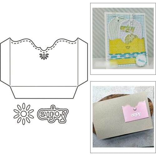 2021 New Frame Metal Cutting Dies For Mould Cut Craft Making English Words and 3D Envelope Greeting Card Scrapbooking No Stamps