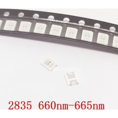 4000pcs X 2835 660nm 2835 660-665nm Plant red 150MA 2.2-2.3V 5-6LM Free Shipping