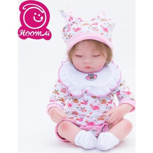 45CM 18 Inch Lifelike Rooted Mohair Reborn Baby Dolls Soft Silicone Real Bebe Doll Baby Toy Kid Birthday Gifts Toys for Children