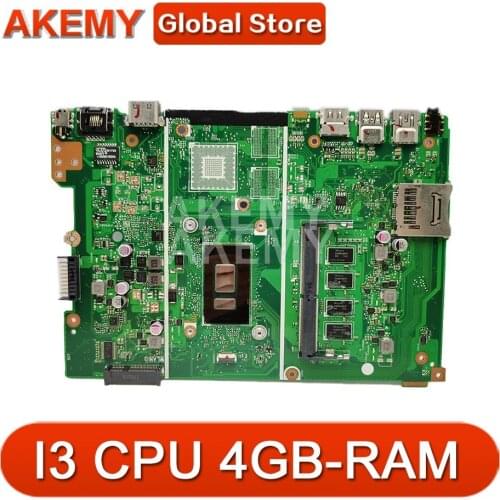 AKemy X441UA Laptop motherboard for ASUS X441U X441UV X441UF X441UAK F441U A441U original mainboard I3 CPU 4GB-RAM