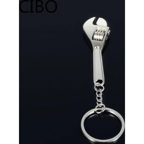 New Silver Plated Wrench Keychain Changeable Spanner llaveros Rings Key Chains For Keys Wrench Keyrings Men Women Keyfob Tools