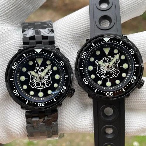 STEELDIVE 1975XP PVD Black Diver Watch Stainless Steel NH35 Automatic 300M Waterproof Mens Mechanical Watch Luminous Dial