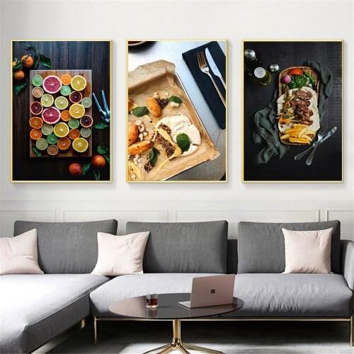 Restaurant decoration Wall Pictures For Dinning Room Food Print Poster Nordic Style Painting Modern Decorative Kitchen Art Print