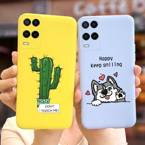 For Oppo A54 Case CPH2239 A 54 2021 Cute Fashion Candy Painted Cover For Oppo A54 OppoA54 5G CPH2195 Phone Cases Fundas Bumper