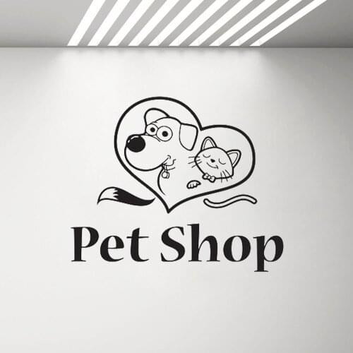 Pet Grooming Salon Wall Decal Four Paw Pet Store Lovers Dog Cat Veterinary Clinic Quote Animals Best friend Wall Stickers A376