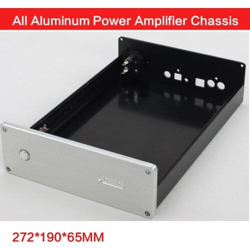 272*190*65MM All Aluminum Power Amplifier Chassis CJ00111 Power Supply Case DAC Optical Fiber Coaxial USB Decoder Board Shell