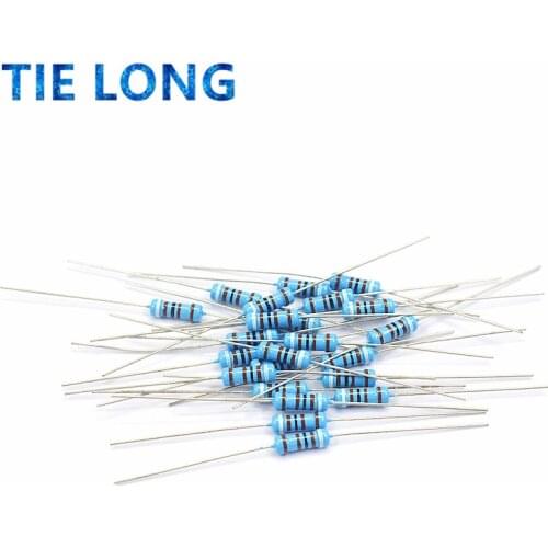 50pcs 1/2W Metal film resistor 1R~2.2M 100R 220R 330R 1K 1.5K 2.2K 3.3K 4.7K 10K 22K 47K 100K 100 220 330 1K5 2K2 3K3 4K7 ohm