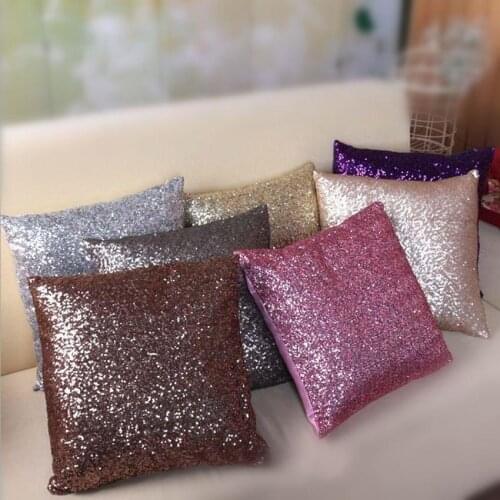 Fashion Luxurious Sequin Pillow Cover Zipper PillowCase Home Throw Pillowcases Home Use 7Colors PC673634