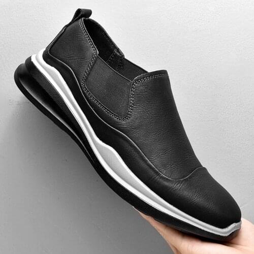 New mens leather casual shoes brand driving shoes outdoor soft walking shoes fashion mens casual shoes zapatillas hombre 38-44