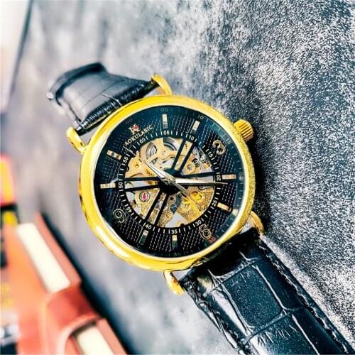 AOKULASIC Top Brand Luxury Men Watches Automatic Skeleton Watch Sports Waterproof Mechanical Wristwatch Male Relogio Masculino