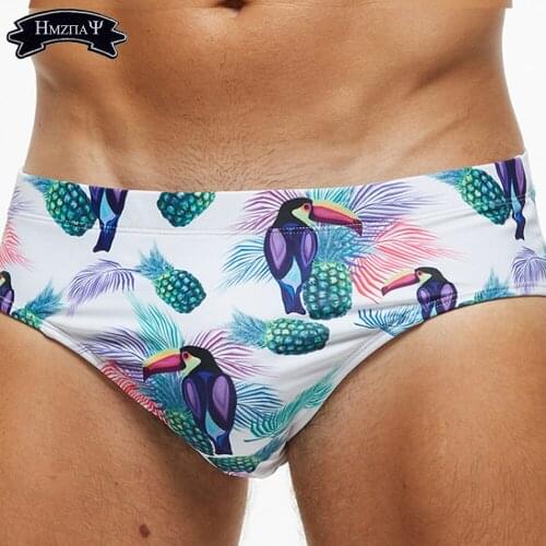 2020 New Mens Swimwear Sexy Bikini Solid Siwmming Briefs Beach Swimming Trunks Boxer Brief Swimsuit Swim Underwear Boardshorts