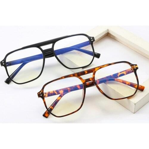 New 2021 Unisex Blue Light Blocking Computer Glasses Women Fashion TR90 Frame Vintage Square Eyewear Anti Eyestrain Eyeglasses