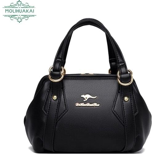 2021 Ladies High Quality PU Leather Handbag Elegant Small Simple Sac A Main Girl Casual Summer New Series 2021 Wallet Main Bag