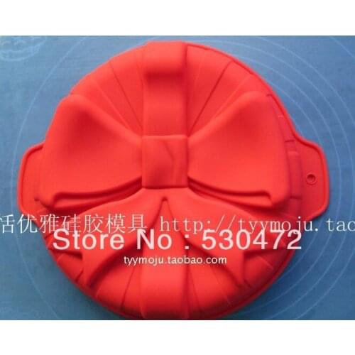 Bow gift tray silicone cake mold baking tools hole 175g kitchen tools