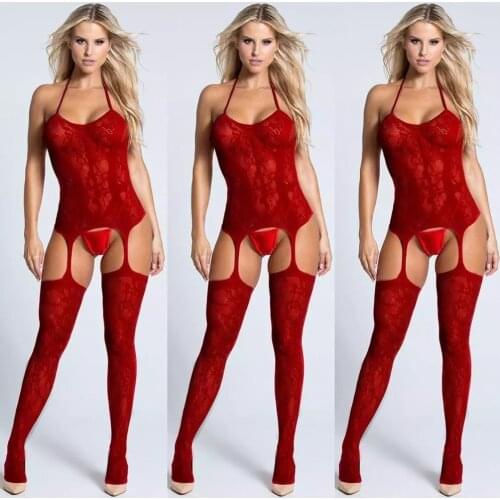 Sexy lingerie crotchless Fish Net Body Stocking Bodysuit Lingerie Nightwear catsuit Sexy Bodysuit body stocking body suit