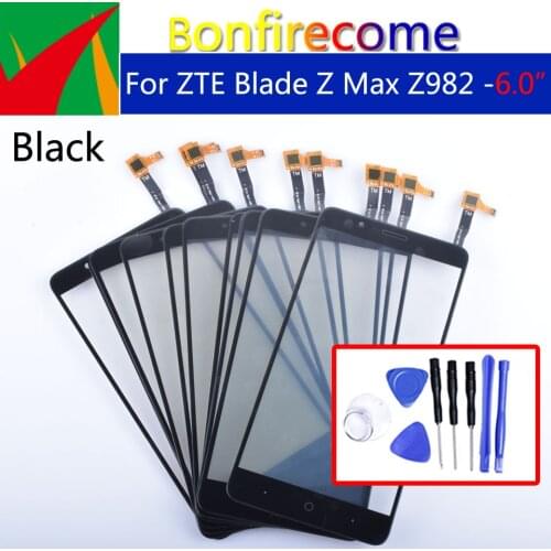 For ZTE Blade Z Max Z982 Touch Screen Panel Digitizer Sensor Front Glass Outer Touchscreen Replacement 6.0 inch