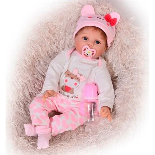 KEIUMI 55cm Baby Silicone Dolls Reborn Dolls Vinyl Simulation Dolls Handmade Reborn Baby Cotton Toy Toddler Soft Dolls Kids Toys