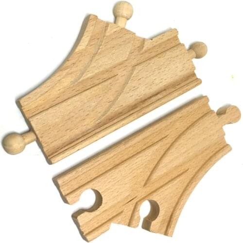 High-quality railroad mode exquisite single double-headed small Y-rail rails compatible with Wood Train Track Accessories