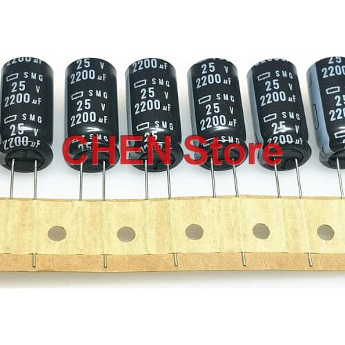 20PCS Original Japan NIPPON SMG 25V2200UF 12.5X25mm 85 degrees CHEMI-CON electrolytic capacitors NCC smg 2200UF 25V