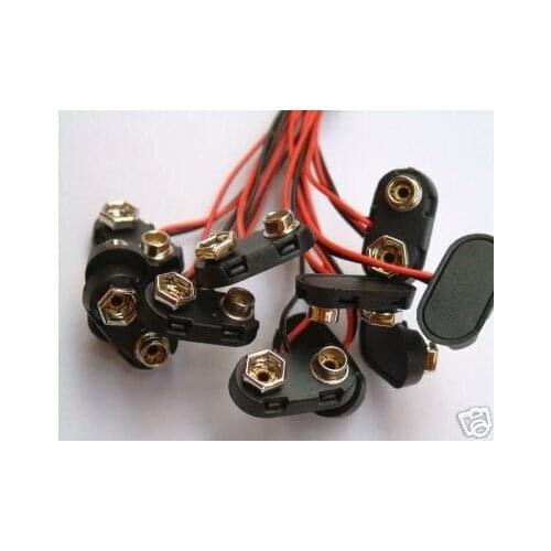 DC 9 Volt 9V SNAP ON BATTERY CLIP CONNECTOR T TYPE 1000