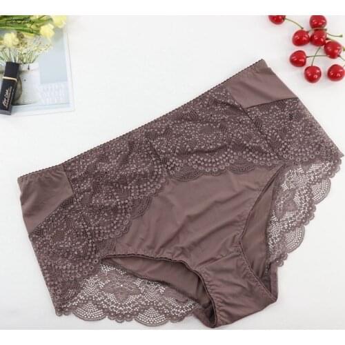 Parifairy Womens Underpants Sexy Floral Lace Briefs Plus Size Panties XL 2XL 3XL 4XL 5XL 6XL Ultra Thin Underwear Sexy Lingerie