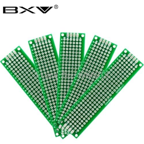 2*8 2*8cm PCB 2x8 2x8cm PCB Double Side Prototype PCB diy Universal Printed Circuit Board Green