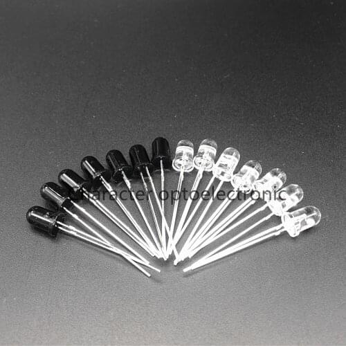 50pairs/100pcs 5mm 940nm IR LED Assorted Infrared Emitter And IR Receiver Diode Diodes 5mm 940nm IR Infrared LED Diode LED Lamp