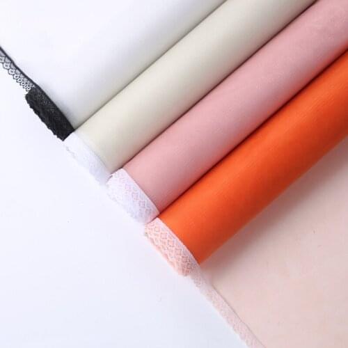 50cm*5 yards Lace Flower Wrapping Transparent Poly Gifts Packaging Material For Wedding Party Florist Supplies