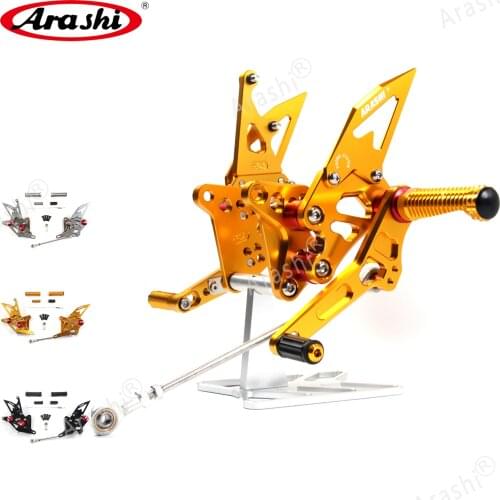 Arashi For SUZUKI GSXR 1300 Hayabusa 1999 - 2001 2002 2003 2004 2005 2006 2007 CNC Rider Rearset Adjustable Footrests Foot Pegs