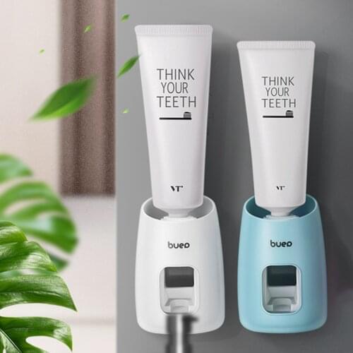 Newest Automatic Toothpaste Dispenser Dust-proof Wall Mount Holder Punch-free Facial Cleanser Squeezer Home Bathroom Accessories
