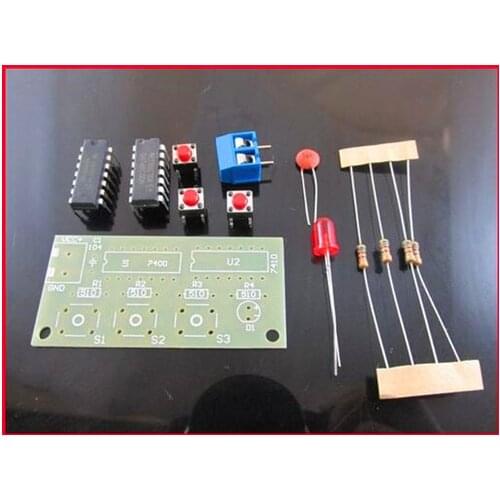 Free Shipping!!! 5pcs 3 people voting kit/74HC00 + 74HC10 / electronic production /Electronic Component