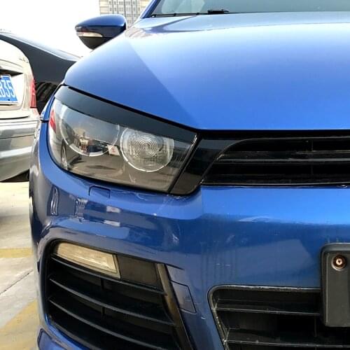 For Volkswagen Scirocco R GTS 2008-2017 Headlight Eyebrow Eyelids Stickers Trim Cover Accessories Car Styling