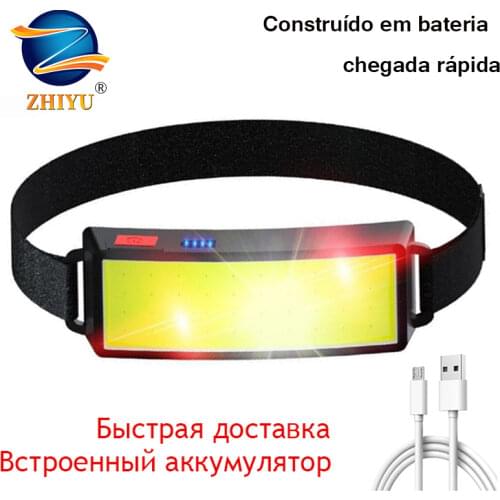 New COB soft lighting headlights USB rechargeable fishing lights outdoor camping head-mounted strong headlights