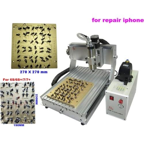 IC CNC Router 3040 Chip Milling Polishing Engraving Machine with 2 pcs Mould for iPhone 4,4s,5,5c,5s,6,6P,6S,6S+,7,7