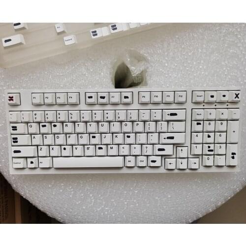 Pure White Correction Keycap For Cherry Mx Gateron Kailh Box TTC Switch Mechanical Keyboard 60 87 104 Cherry Profile PBT Key Cap