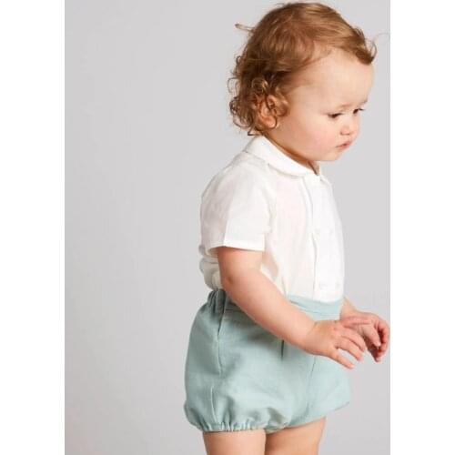 2020 Summer New Spanish Boys Girl Sets T-shirts+Shorts Suit Cotton Sets Toddler Casual Double-breasted Modis Kids Clothing Y2881