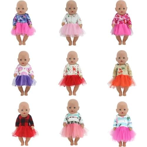 Lace Flower Skirt Fit For 43cm Baby Doll 17 Inch Doll Clothes And Accessoires