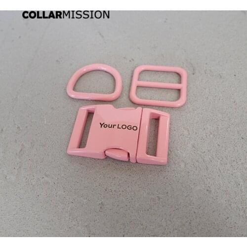 Metal buckle+adjust buckle+D ring) DIY dog collar 25mm webbing accessory We provide laser engraving service customize LOGO