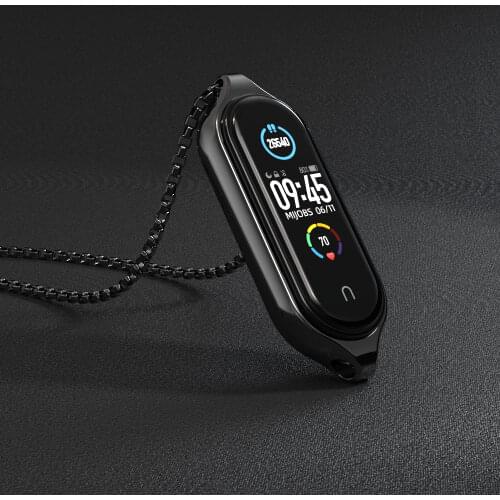 Mi Band 5 Metal Necklace Wrist Strap Pendant Stainless Steel for Xiaomi Mi Band 4 Watch Case Miband 3 Wristband Mi 5 Bracelet