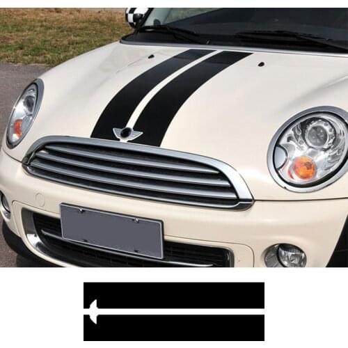 Auto Stripe Hood Decal Stickers Car Styling For MINI Cooper S One JCW R55 R56 R60 R61 F54 F55 F56 F60 Countryman Accessories