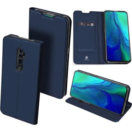 Original Dux Ducis Pu Leather Case For Oppo Reno/ 10x Zoom/ Reno 5g Coque Luxury Ultra Thin Flip Wallet Stand Cover Phone Cases