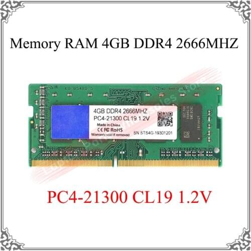 Laptop Memory RAM 4GB DDR4 2666MHZ PC4-21300 CL19 1.2V STS4G-19301201 ddr 4GB Memory Motherboard